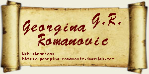 Georgina Romanović vizit kartica